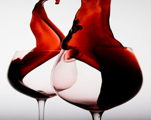 miscellaneous red wine and glasses-300w